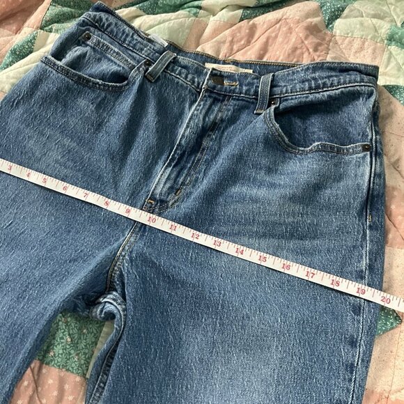 Levi’s 70's High Flare Jeans Womens 31 Blue Stretch Distressed Premium - Picture 10 of 11